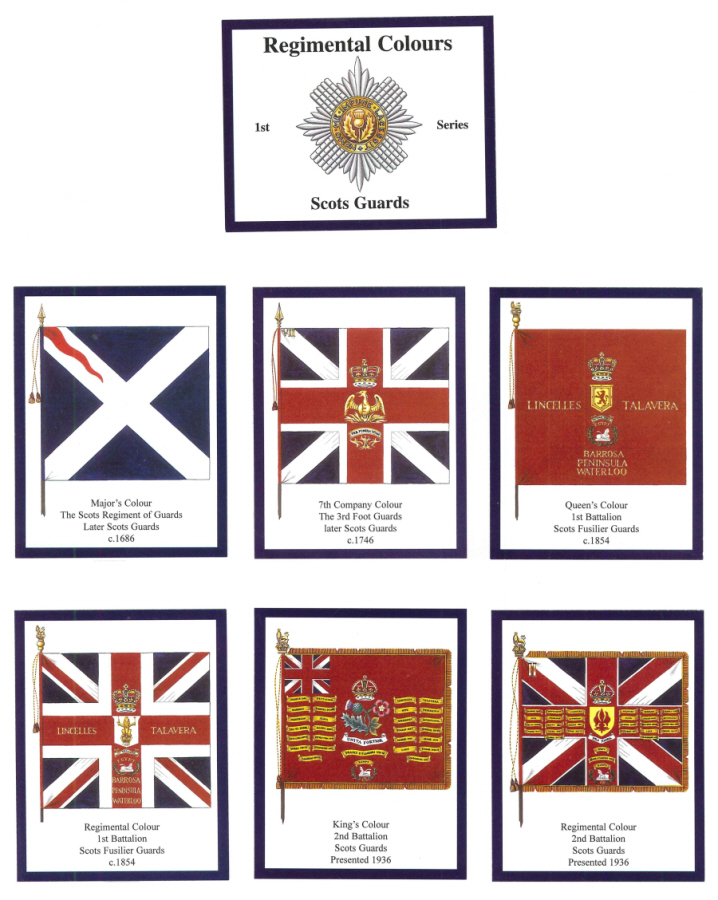 Scots Guards 1st Series- 'Regimental Colours' Trade Card Set by David Hunter